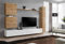 All4All Wohnwand SW 8 - Wohnzimmermöbel - Schrankwand für Wohnzimmer - Wohnzimmerschrank - Anbauwand Hängend -Modern - Wotan+Weiß 21
