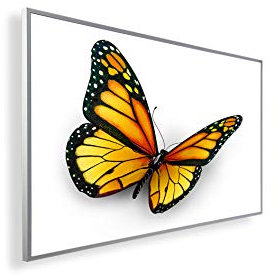 Könighaus 450W Infrarotheizung mit Bild in HD Qualität ✓ inkl. Thermostat ✓ 5 Jahre Garantie ✓ Doppelter überhitzungsschutz ✓ Infrarot Wandheizung ✓ Motiv: 111. Schmetterling gelb