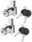 sourcing map Push Lock for Sliding Glass Cabinet Door Fits 5mm Thick Keyed Alike 2Pcs