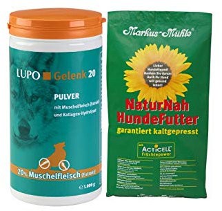 FVLFIL Luposan Lupo Gelenk 20 Pulver 1000g + gratis 1,5kg NaturNah Hundefutter