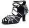 Syrads Zapatos de Baile Latino con pedrería para Mujer Salsa Tango Moderna Bachata Zapatos de Baile de Salón Suela Blanda 1057