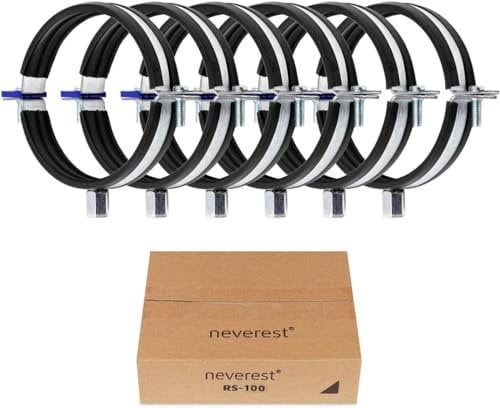 neverest® RS 100mm - Collier de Serrage avec Joint en Caoutchouc Filetage M8/10-6 pièces
