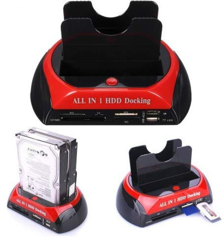 DOBO Docking Station HDD Hard Disk 3.5 2.5 sata IDE 2 HD Box Case Mini USB SD 480MB/s Lettore Disco Rigido 2 Porte USB