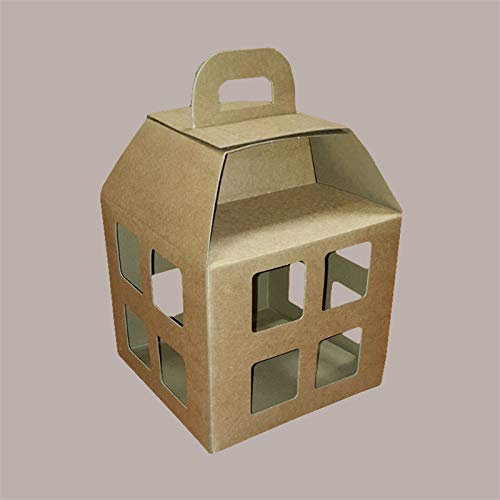 LUCGEL Srl 10 Stück Box aus Papier für 4 Flaschen in Havanna-Form (180 x 180 x 395) Geschenkverpackung aus Karton