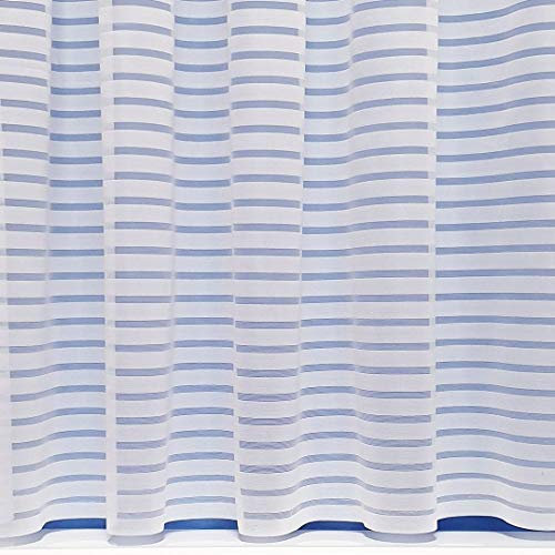 John Aird Paris Horizontal Design Net Curtain - Sold By The Metre - (Drop: 90 (229cm))