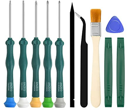 JAOYSTII Reparatur-Werkzeug-Set für PS4 PS5, TR9 Torx Sicherheits-Schraubendreher mit PH00 PH0 PH1 Kreuzschlitzschraubendreher Set für Sony Playstation 4 & 5