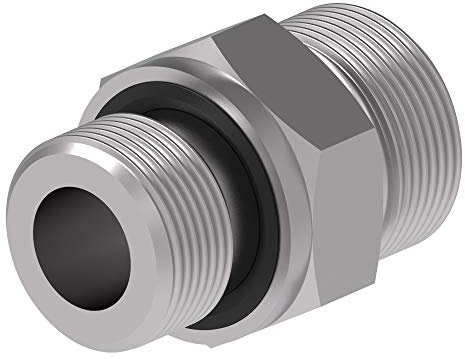 Raccord Hydraulique droit/UNION MALE 16S par MG1/2JE : Mâle 24° 16 Série S x Mâle GAZ Forme E 1/2