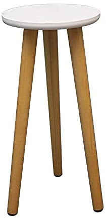 MCDSAJ Soporte de madera para plantas de mesa auxiliar redonda pequeña, soporte alto para plantas de interior, soporte de madera para macetas, decoración moderna del hogar