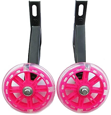 RENSHENKTO 1 Paar Stützräder für Kinder, verstellbar, Fahrradzubehör, Pink