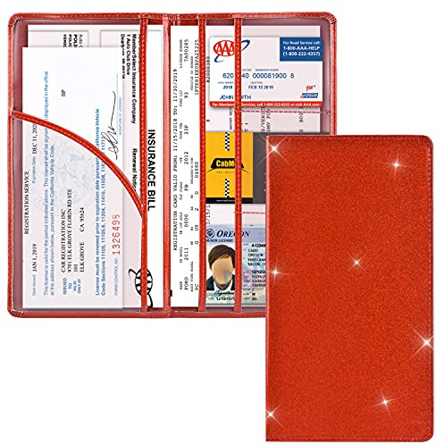 Cacturism Porte-Carte Grise et d'assurance Automobile, Organiseur de Voiture pour Homme et Femme, étui Portefeuille avec Fermeture magnétique pour Cartes, Documents Essentiels, permis de Conduire,