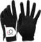 LOVMEAD Golfhandschuhe Herren für Linke Hand 1 Stück, Allwetter Mikrofaser Rain Grip Golf Handschuh Rechtshänder Schwarz Weicher Komfort Passform Größe M (Schwarz- Linke Hand, M)