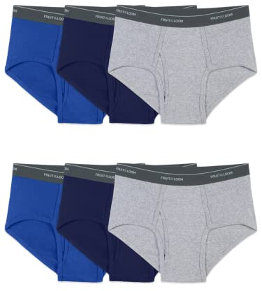 Fruit of the Loom Men's Underwear Briefs, Tag Free & Moisture Wicking, Assorted Color Multipacks, 6 Pack - Assorted - Big Man, 3X-Large Big