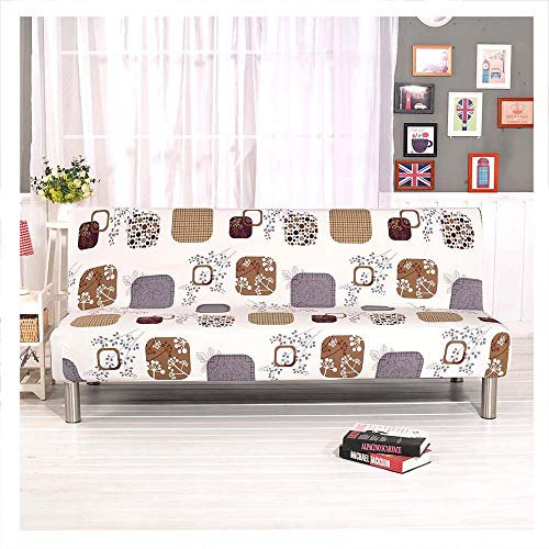 Jaotto Sofabezug Ohne Armlehne 2/3 Sitzer, Sofa Überwürfe Armlose Sofabettüberzug Jacqaurd Stretch Wasserdicht Waschbar, Sofaüberwurf Sofahusse für Clic Clac Klappcouch ohne Armlehnen,Klassisch Weiß