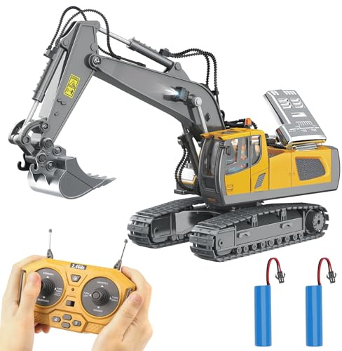 PREPOP RC Excavator, Remote Control Construction Toy Vehicle