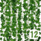 Vinabo Enredaderas Artificiales, Home Deco Plantas Hiedra Artificial Colgantes Decoración Hojas Follaje Falsas para Cocina, Patio, Columpio, Boda, Oficina, Fiesta (12 Piezas 2,1 m)