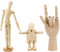 3 Stück Bewegliche Modellpuppe, Holz Figuren, DIY Holzfiguren, Holzpuppe Menschlicher, Linke Holzhand, Zeichnungsmodell Holzhand, für Skizze Dekoration, Handwerk Tischdeko (Einstellbar Form)