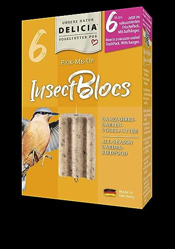 Delicia Pick-Me-Up Insectbloc 12 x 6 Stück Vogelfutter Wintervogelfutter Wildvogelfutter