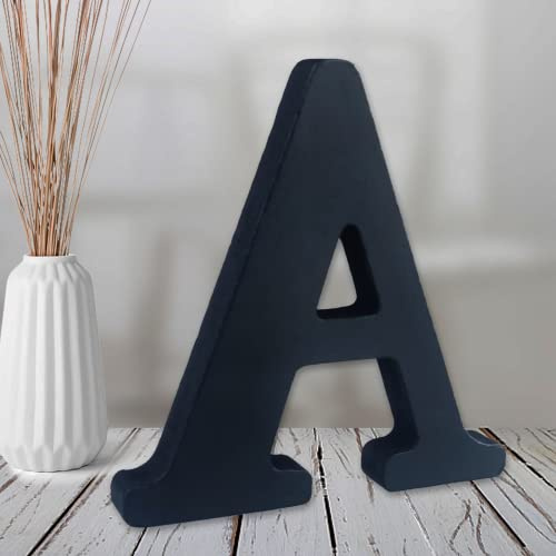 AOCEAN 15,2 cm schwarze Holzbuchstaben, unlackiert, Holzbuchstaben für Wand, dekorative stehende Buchstaben, Scheiben, Schild, Dekoration für Handwerk, Zuhause, Party-Projekte (A)
