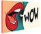 islandburner Bild auf Leinwand Pop Art Mund Wow! Cartoon Comic Bilder Wandbilder Poster