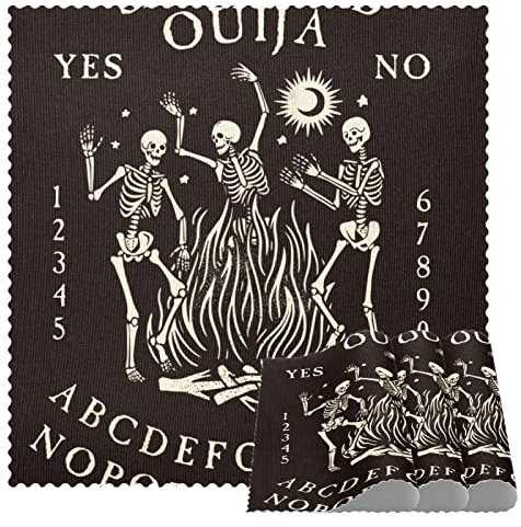 Spirit Board Ouija Skeletttanz Tischsets, 1er-Set, für Esstisch, waschbar, rutschfest, Tischset für Weihnachten, Feiertage, Geburtstag, Party, Tisch