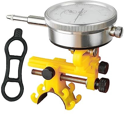harayaa Robuster Fahrrad-Rad-Zentrierständer, Mini-Fahrrad-Reifen-Zentrierständer, Fahrradreparaturwerkzeuge für Fahrradzubehör, Gelb mit Manometer
