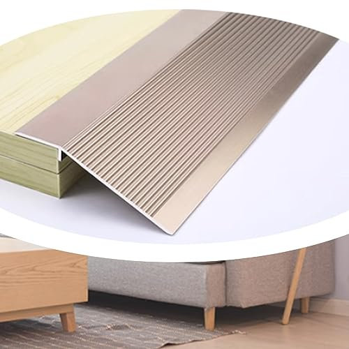 EMISOO Bodenübergangsstreifen Höhenausgleich 10-50mm Übergangsleiste Ausgleichsprofil Aluminium Übergangsprofil Für Türschwelle/Holzböden/Laminat/Fliesen (Color : Purple Gold)