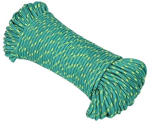 vidaXL Bootsseil Ankerleine Festmacher Tauwerk PP Leine Seil Tau Polypropylenseil Geflochten Flechtleine Grün 5mm 50m Polypropylen