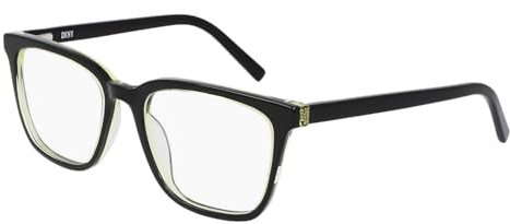 Dkny Unisex DK5060 Sunglasses, 001 Black/Citron Laminate, 52