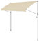 SONGMICS Klemmmarkise, Balkonmarkise, höhenverstellbar, mit Handkurbel, Sonnenschutz, für Balkon, Terrasse, Garten, 400 x 120 cm, beige GSA402M01