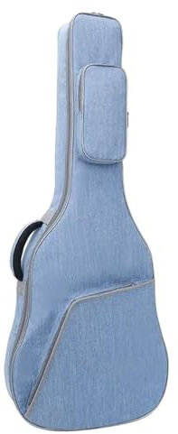 Dickly Gitarrenkoffer, gepolsterter Softcase, 41-Zoll-wasserdichter Rucksack, Gitarren-Staubschutztasche, elektrische Gigbag für E-Gitarren, Blau