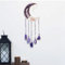 Purple Moon Kristall-Traumfänger, Baum des Lebens, natürlicher Edelstein, Achat, Hängeornament, Kristalle, Yoga-Wandkunst zum Aufhängen für Fenster, Garten, Heimdekoration (lila)