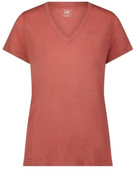 Lee Damen V Neck Tee T-Shirt, Cinnamon, XS EU