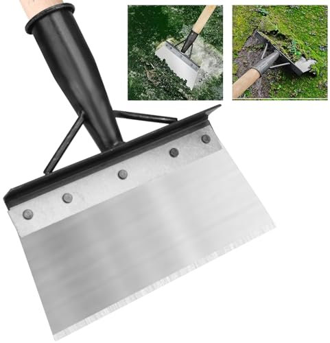 Garden Shovel 20cm, Multifunctional Garden Tools, Stainless Steel Garden Cleaning Shovel, Flat Snow Shovel - Not Included Handle