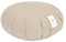 Yogakissen Zafu Mit Bio-Buchweizenschalen | Meditationskissen Mit Trageschlaufe | Waschbarer Bezug aus Leinenstoff | Sitzkissen Perfekt für bequemes und Sanftes Yoga | 100% Natürlich - 35x13cm Zafu