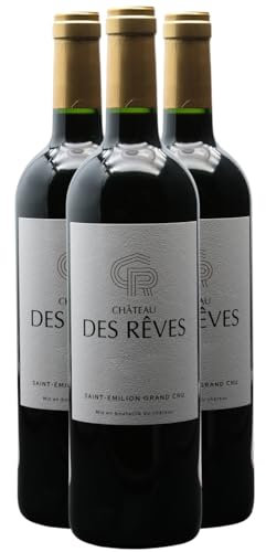 Château des Rêves Saint-Emilion Grand Cru - Rouge 2022 - Vin Rouge de Bordeaux (3x75cl)