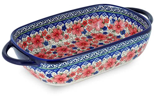 Ceramic Baking Dish For Oven, Small Casserole Dish With Handles, Ceramic Oven Bakeware-safflower-rectangle 700ml
