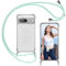 ISOI - Handykette kompatibel mit Google Pixel 7 Hülle mit Band, Transparent Handyhülle zum Umhängen, Weiche TPU Silikon Necklace Schutzhülle, mit Stoßfester Airbag-Stoßfänger - Grün