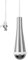 Bathroom Light Pull Cord Handle Chrome Teardrop Pendant Weight Connector with 150cm Long Nylon White String Extension Replacement for Bathroom Toilet Light Ceiling Lights Fan Switch