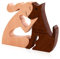 Smomend Mann und Hund Holzstatue Holzskulptur Hundefiguren Ornamente, 11 x 8,5 x 1,5 cm, Schreibtisch und Regal, Mensch-Hund Bindung Kunstwerk als Geschenk für Hundeliebhaber, Familie und Freunde