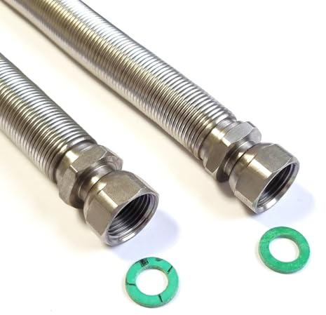 DN25 Wellrohr 1ÜM x 1ÜM ziehbar von 200mm - 410mm ausziehbar Edelstahl Solarrohr