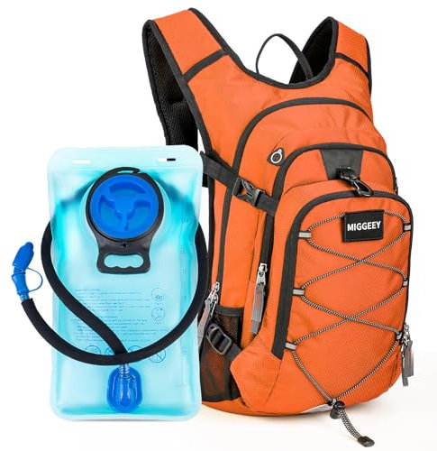 MIGGEEY Hydration Rucksack 18L mit Trinkblase 3L, große Lagerung Wandern Daypack für Männer Frauen, Fahrradrucksack, Laufrucksack Trinkrucksack, Wasserdicht Sportrucksack Hydration Rucksack