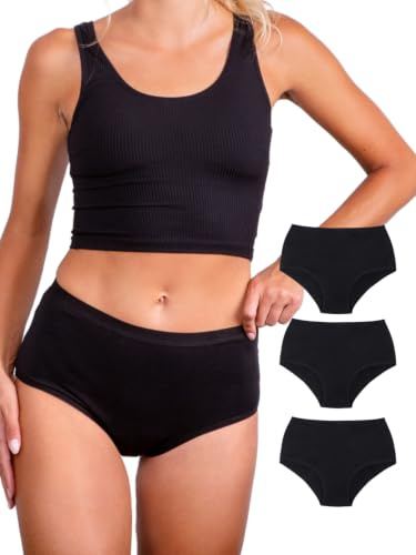 Taynie Comfort Extra Stark, Periodenunterschwäche Damen, Menstruationsslips | Ersetzt bis zu 4 Tamponwechsel, mittelstarke bis starke Tage, Bio-Baumwolle, PFAS-frei, 60 °C waschbar, Periodenunterwäsche