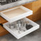 Generico Cajón Extraible Mueble Cocina con protector cajones cocina NEYRALHOME Blanco 42x 32 x 7,5cm | Organizador cocina | Cajones para armario | Cajones extraíbles para armarios.