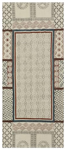 Kelim Läufer 4x20 Baumwolle Läufer Braun & Beige Indoor Outdoor Läufer 0,5 cm Steinwaschbar Handwäsche Baumwollteppich Flachgewebe Läufer Teppich Boho Läufer für Flur Treppenhäuser Korridor Läufer
