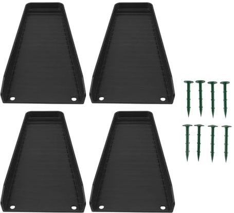 4 - PCS Fixable Downspout Extenders w Nails for Rain Gutter, Protect House Foundation (Black)