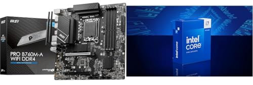 MSI PRO B760M-A WiFi DDR4 Mainboard Micro-ATX - Unterstützt Intel Core Prozessoren der 12. + Intel® Core™ i7-14700K Desktop Processor 20 cores