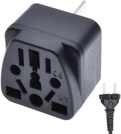 Convertidor de enchufe - Adaptador de pared , cargador de 3 entradas | Adaptador UK AU de 250 V 10 A para viajar a Australia, China, Nueva Zelanda, Argentina, seguro y compacto