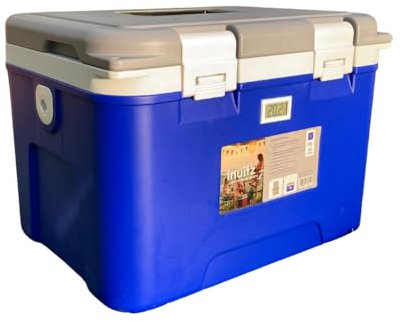 Inuitz Frigorifero portatile 20 L con indicatore di temperatura – Frigorifero Spiaggia e Campeggio Compatto Fuga Picnic o Frigorifero Portatile Piccolo da Viaggio
