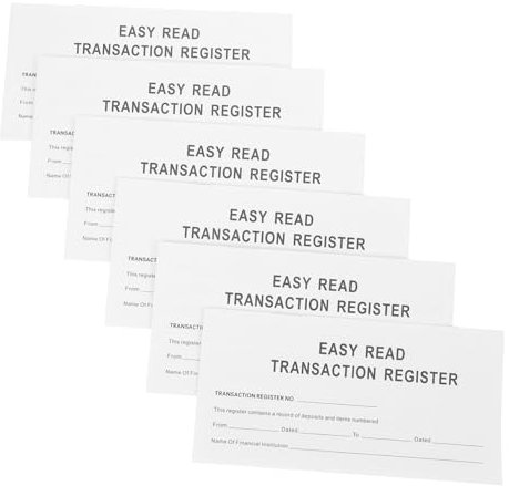 Angoily 6 Scheckheft Währungsverwaltungsbuch Aufzeichnungsbuch Finanzverwaltungsnotizbuch Finanzorganisationsnotizbuch Ausgabenregister Währungsausgabenprotokoll Scheckregister Whitepaper