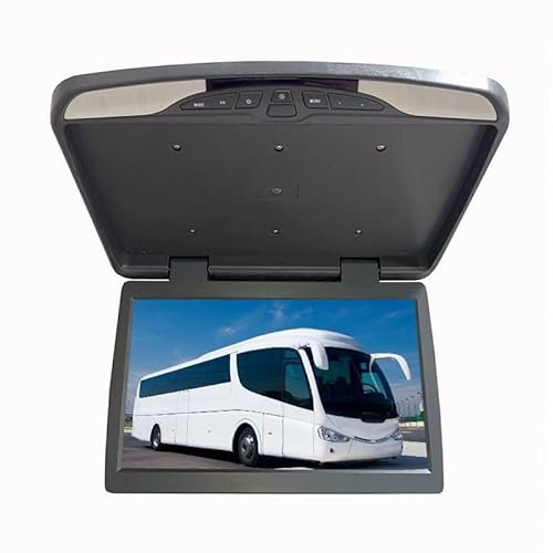 Lecteur au Plafond de la Voiture 17.3 inch Large IPS Écran vidéo Moniteur stéréo sur Le Toit de la Voiture Télécommande pour Moniteur de Voiture de tête Rabattable NO DVD(Gris)